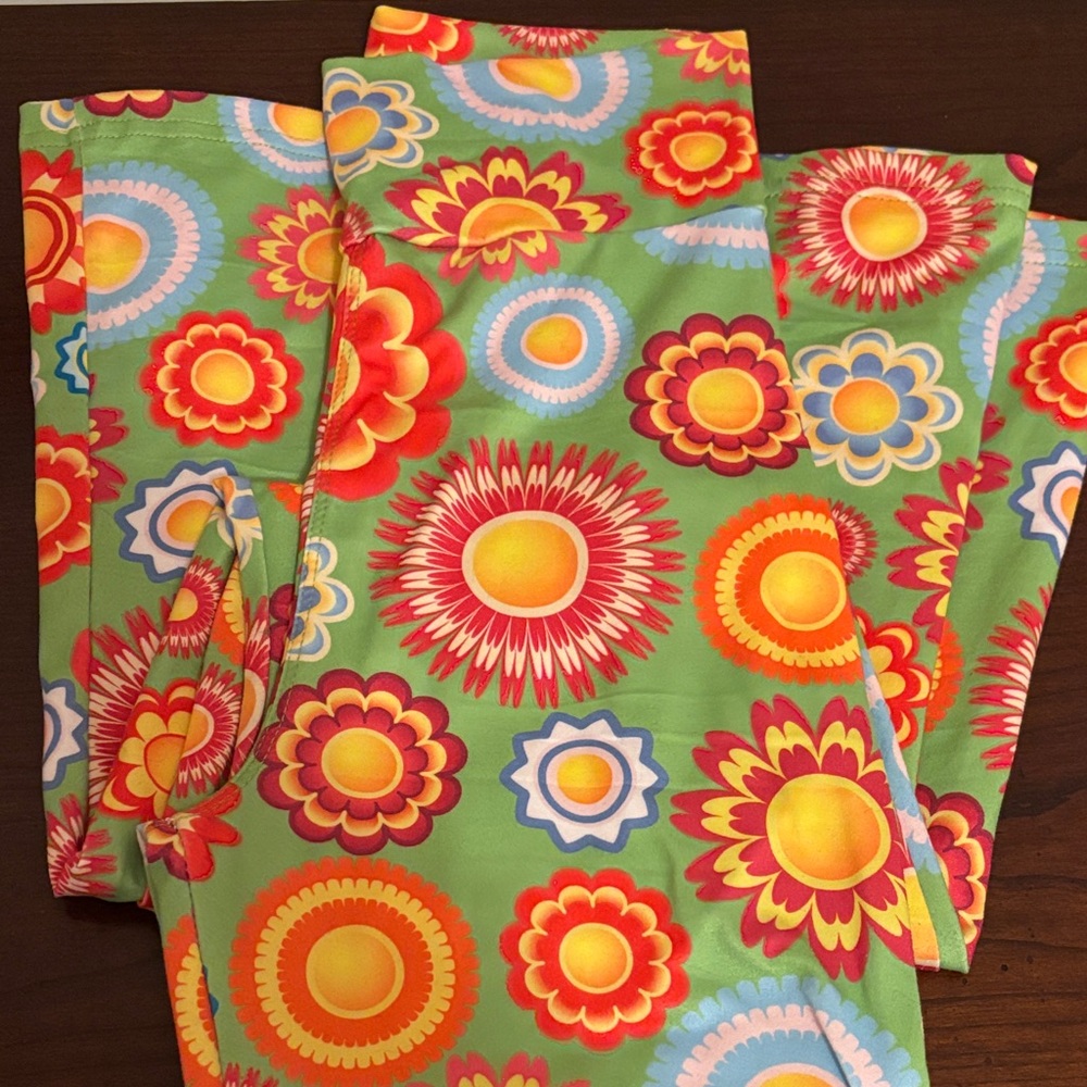 Colorful Floral Patterned Bell Bottom Pants